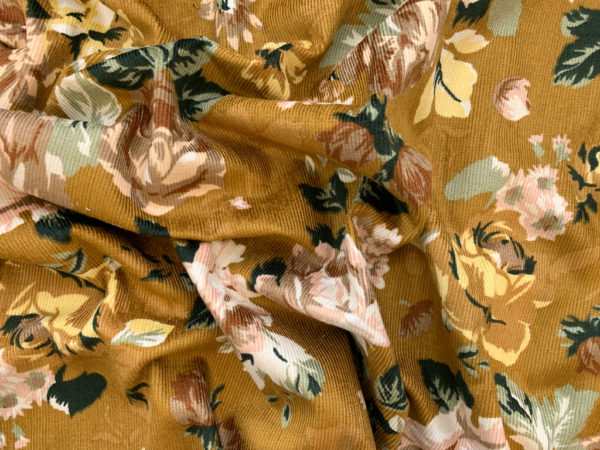 Lady McElroy - Chatsworth House Cotton/Rayon/Spandex Corduroy - Old Gold