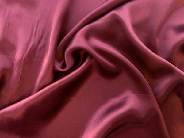 Designer Deadstock – Silk Charmeuse – Cranberry