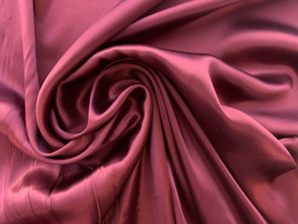 Designer Deadstock – Silk Charmeuse – Cranberry