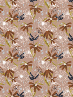 Quilting Cotton - Wallflower - Blooms - Dusty Pink