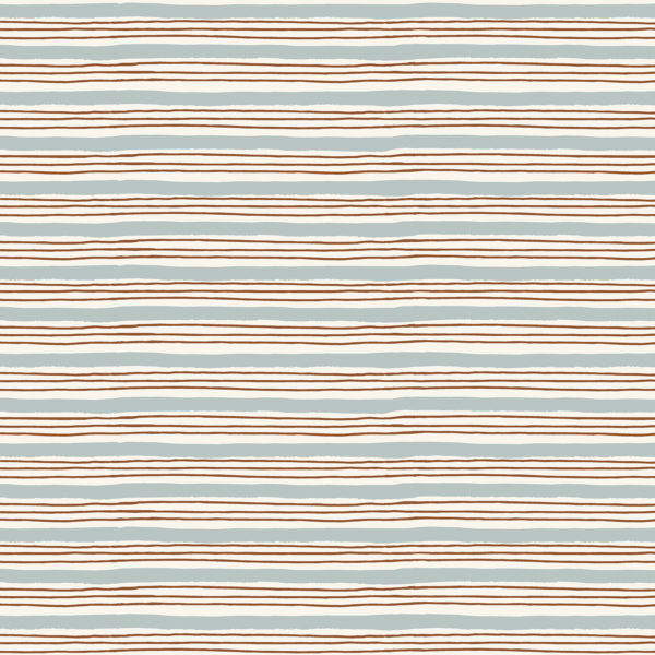 Quilting Cotton - Wallflower - Painterly Stripe - Sky Blue