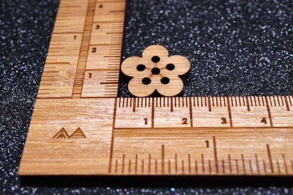 Arrow Mountain Bamboo Button - Large Sakura