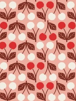 Quilting Cotton - Under the Apple Tree - Cherry - Cherry Red