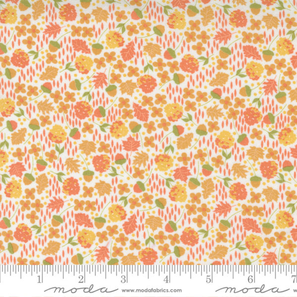 Quilting Cotton - Cozy Up – Ditsy Autumn Floral – Cinnamon