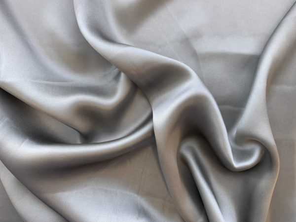 Designer Deadstock – Silk Charmeuse – Silver