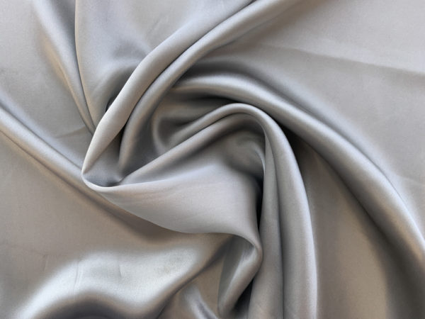 Designer Deadstock – Silk Charmeuse – Silver