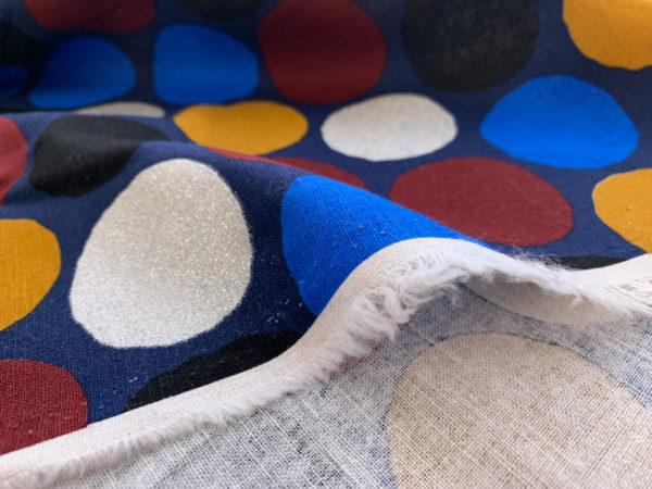 Japanese Cotton/Linen Canvas - Primary Spots