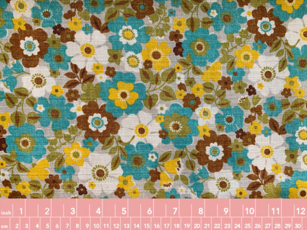 Japanese Cotton Dobby - 70s Floral