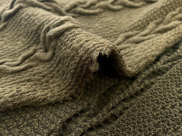 Chunky Rayon/Acrylic Cable Knit - Olive