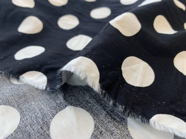 Cotton Poplin – Big Polka Dots - Black/White