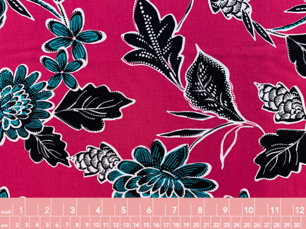 Viscose Poplin Print – Folklore - Pink