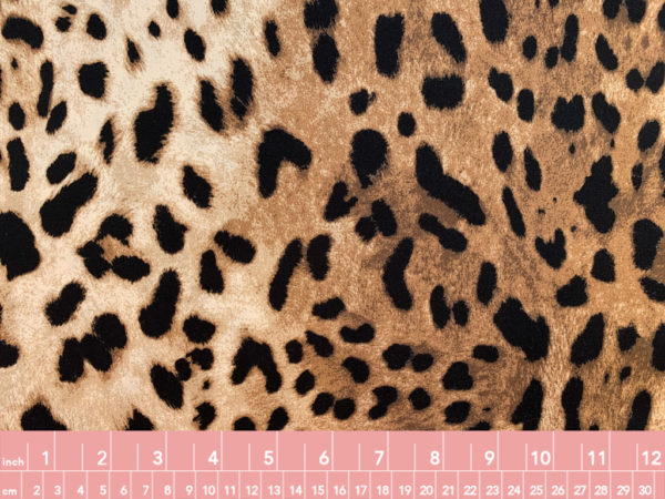 Viscose Poplin Print - Leopard Print - Blush/Black