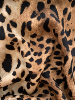 Viscose Poplin Print - Leopard Print - Blush/Black