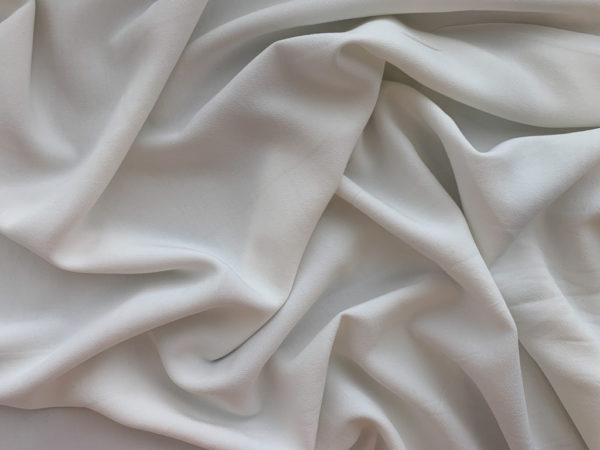 Sandwashed Viscose Crepe - Ecru