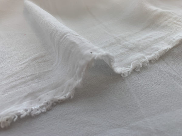 Sandwashed Viscose Crepe - Ecru