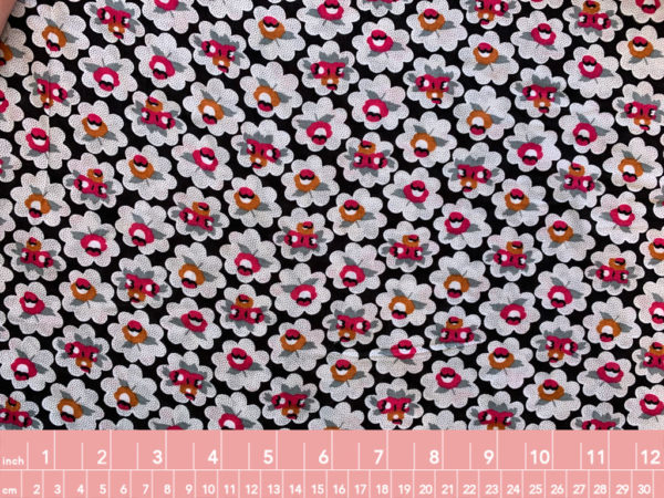 Designer Deadstock - Rayon Challis – Floral Doily