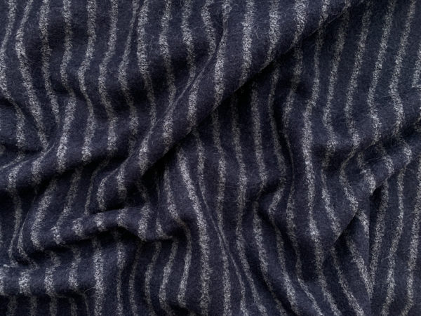 Designer Deadstock - Wool Stripe - Navy