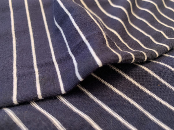 Amour Vert - Cotton/Modal Stripe Knit - Navy/White