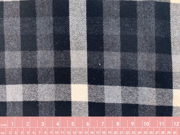 Designer Deadstock - Cashmere Wool Coating - Greyscale Plaid