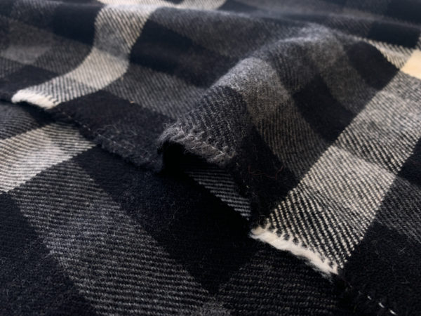 Designer Deadstock - Cashmere Wool Coating - Greyscale Plaid