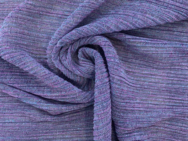 Designer Deadstock – Pleated Jacquard Knit – Purple