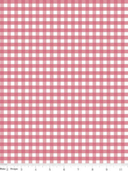 Cotton Flannel - 1/4" Gingham - Dark Pink