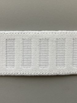 Non-Roll Waistband Elastic - By the Yard - White