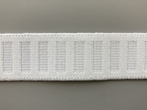 Non-Roll Waistband Elastic - By the Yard - White