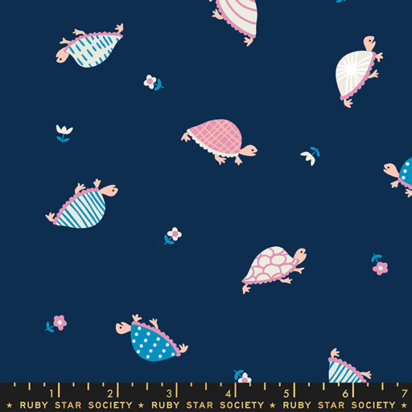 Quilting Cotton - Tarrytown – Turtle Stroll – Navy