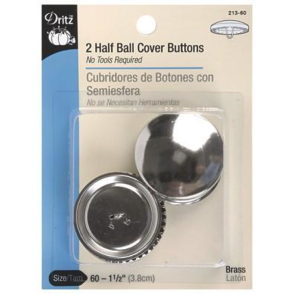 Half Ball Cover Buttons 1 1/2"