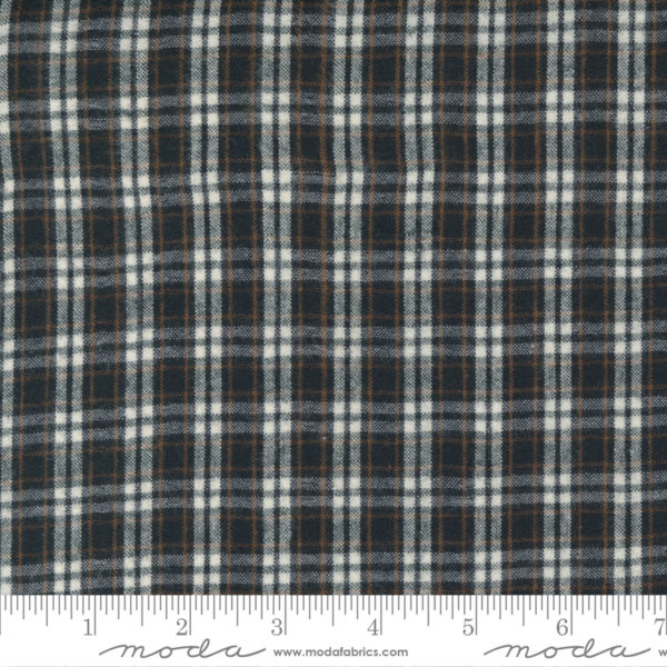 Yarn Dyed Cotton Flannel - Thick and Thin Plaid - Night