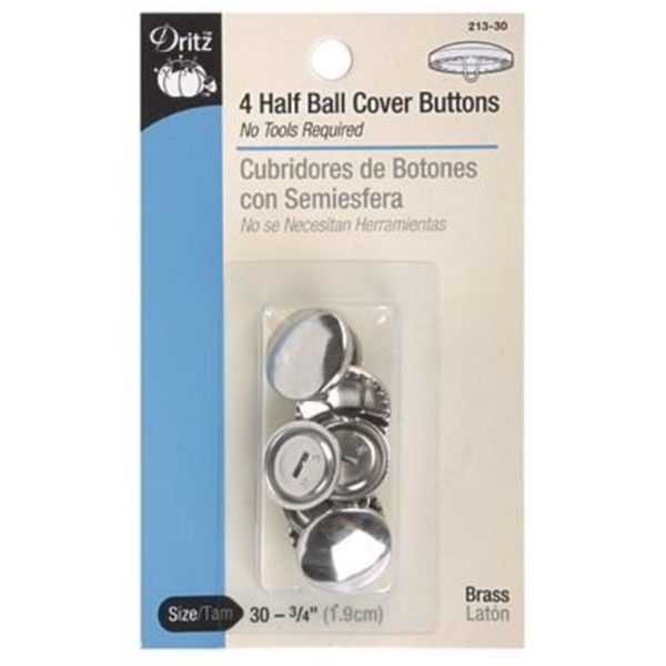 Half Ball Cover Buttons 3/4"