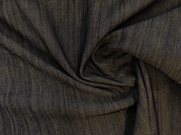 Designer Deadstock - Cotton/Spandex Denim - Indigo/Tan