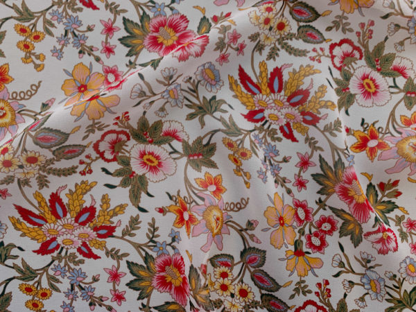 Designer Deadstock - Silk Chiffon - Edwardian Floral