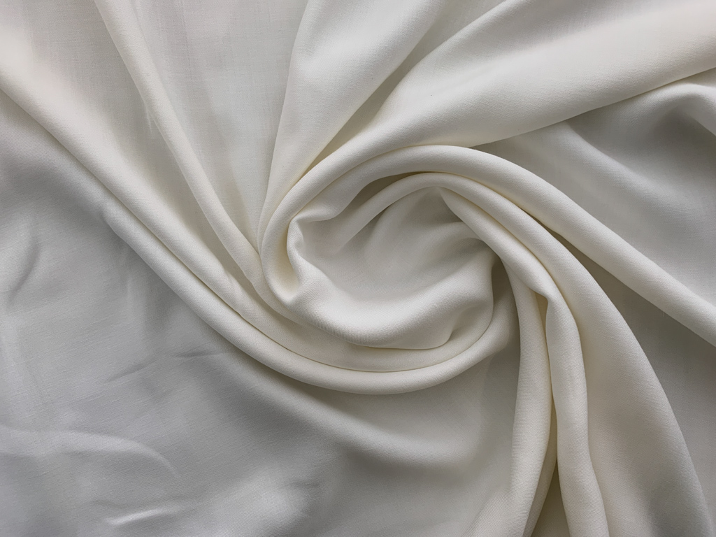 Solid Rayon Challis - Ivory - Stonemountain & Daughter Fabrics