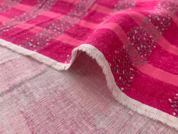 Japanese Cotton Double Gauze – Echino - Pink Plaid