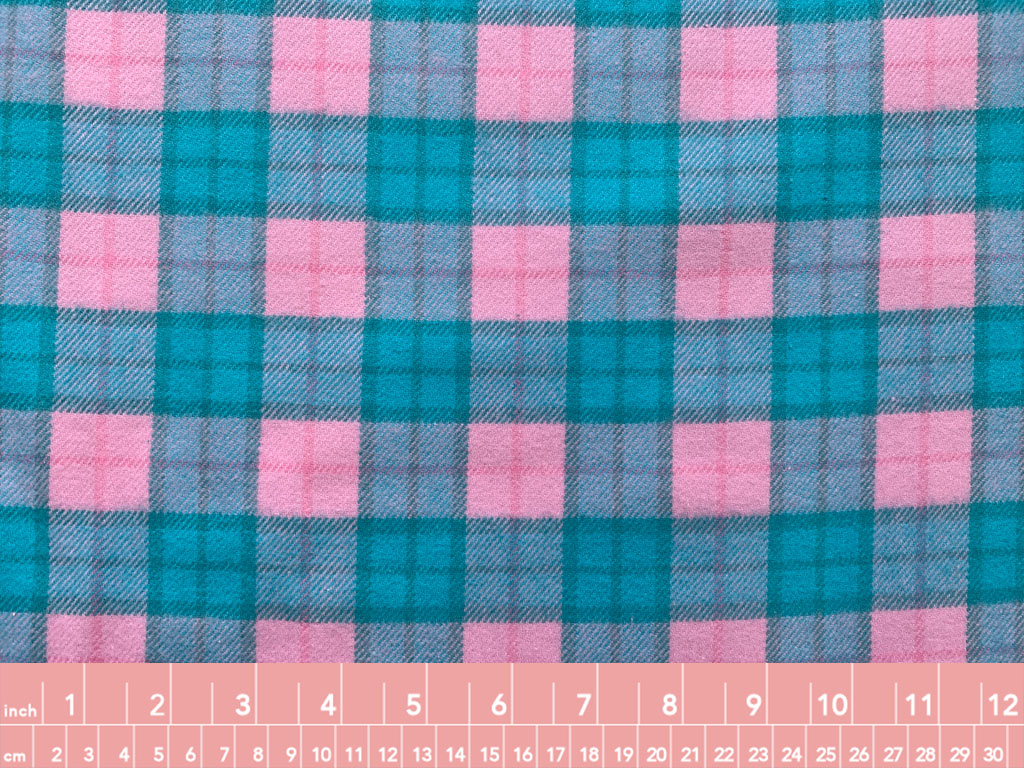 Yarn Dyed Cotton Flannel Primo Plaid Blue/Pink Stonemountain