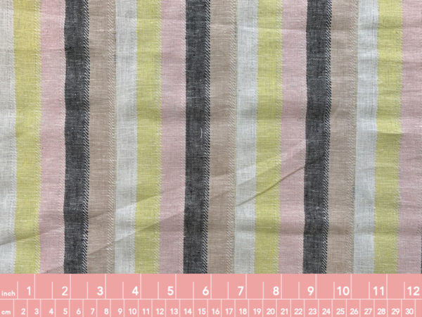 Designer Deadstock - Linen Shirting - Neopolitan Stripe