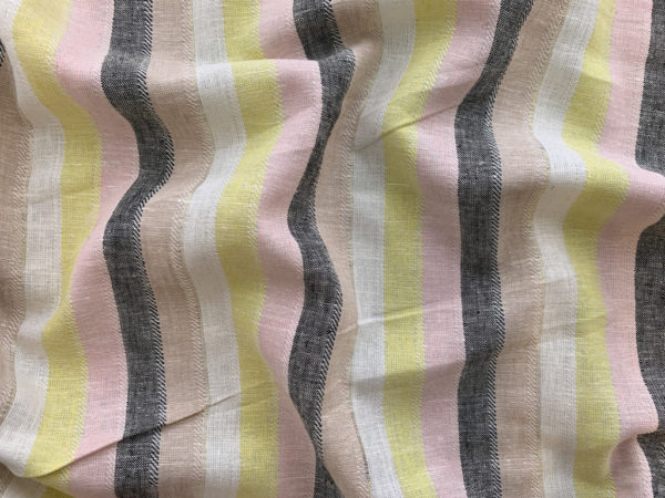 Designer Deadstock - Linen Shirting - Neopolitan Stripe