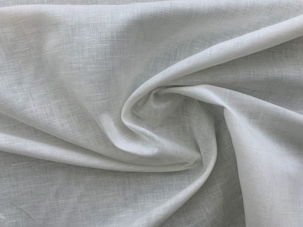 Designer Deadstock - Solid Linen Shirting - Ivory