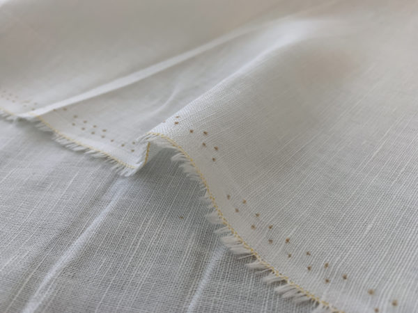 Designer Deadstock - Solid Linen Shirting - Ivory