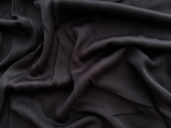 Solid Rayon Challis - Black