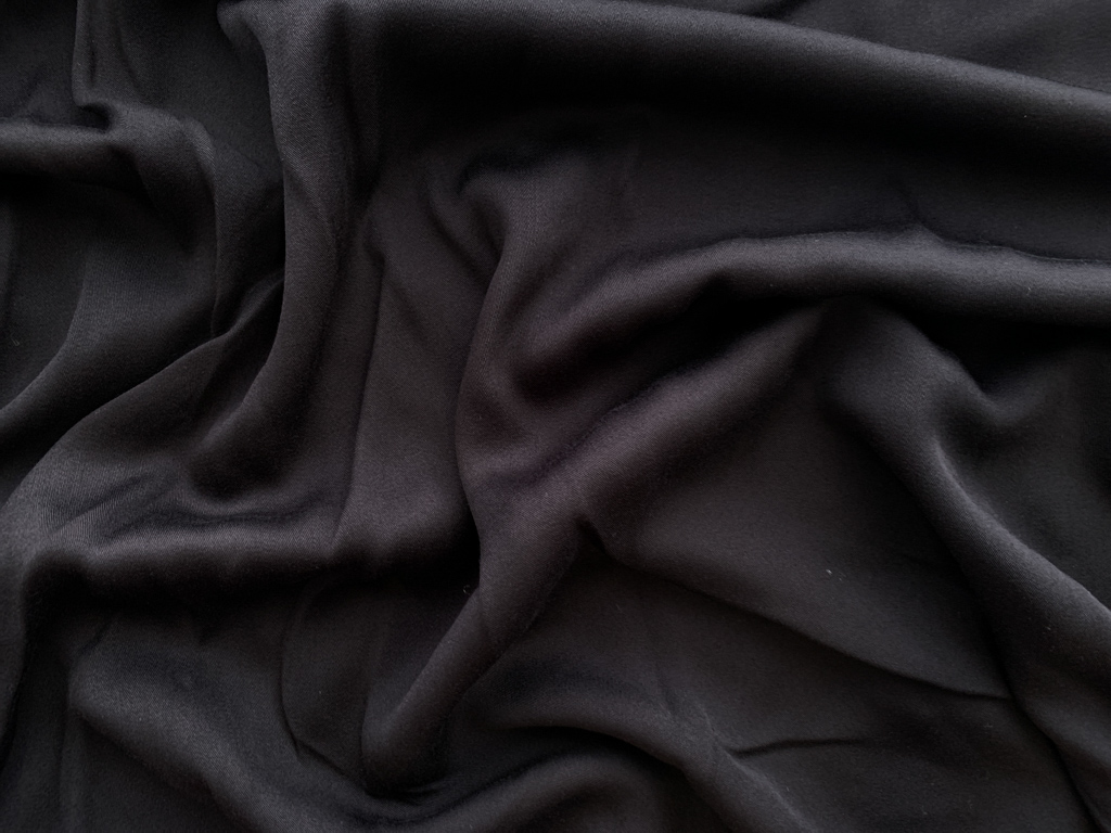 Viscose/Rayon Satin - Black - Stonemountain & Daughter Fabrics