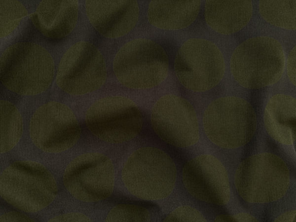 Hokkoh - Pinwale Cotton Corduroy - Large Dots - Green