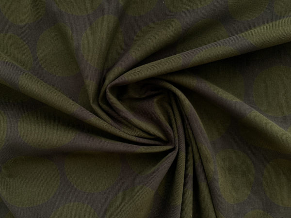 Hokkoh - Pinwale Cotton Corduroy - Large Dots - Green