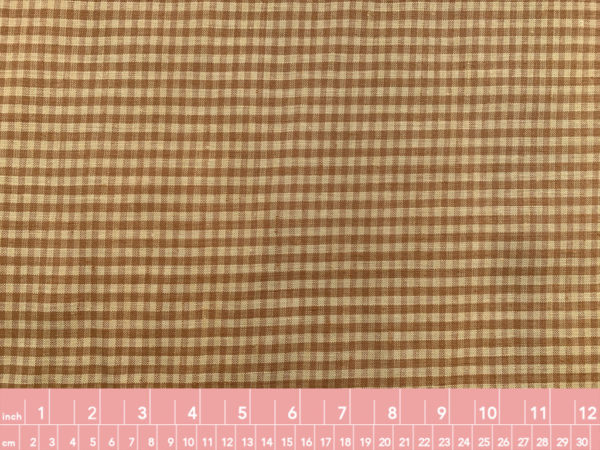 Yarn Dyed Linen - Plaid - Tan