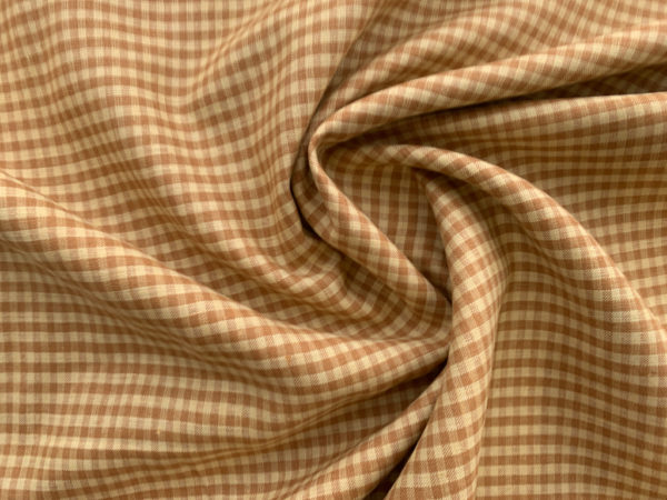 Yarn Dyed Linen - Plaid - Tan