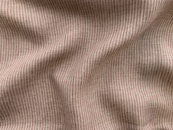 Yarn Dyed Linen - Stripe - Brown/Tan