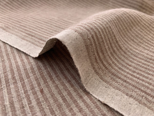 Yarn Dyed Linen - Stripe - Brown/Tan