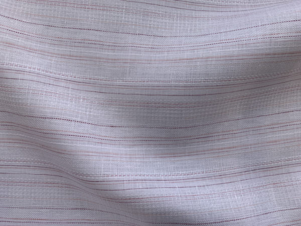 Yarn Dyed Linen - Stripe - White/Peach